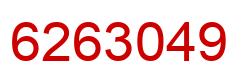 Number 6263049 red image