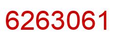 Number 6263061 red image
