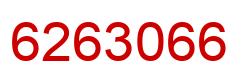 Number 6263066 red image