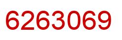 Number 6263069 red image