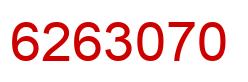 Number 6263070 red image