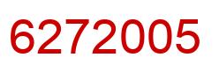 Number 6272005 red image