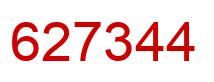 Number 627344 red image