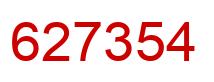 Number 627354 red image