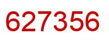 Number 627356 red image