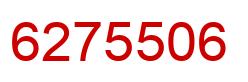 Number 6275506 red image