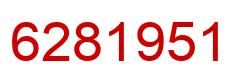 Number 6281951 red image