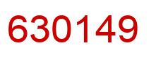 Number 630149 red image