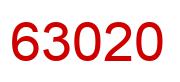 Number 63020 red image