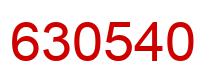 Number 630540 red image