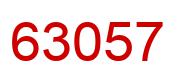 Number 63057 red image
