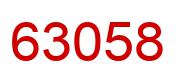 Number 63058 red image