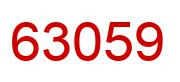 Number 63059 red image