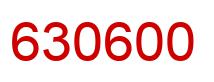 Number 630600 red image