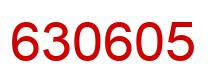 Number 630605 red image