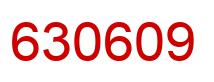 Number 630609 red image