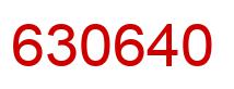 Number 630640 red image