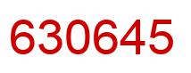 Number 630645 red image