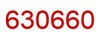 Number 630660 red image