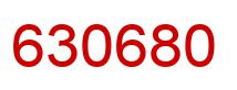 Number 630680 red image