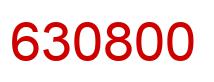 Number 630800 red image