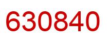 Number 630840 red image
