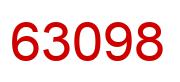 Number 63098 red image