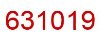 Number 631019 red image