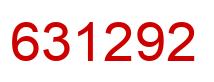 Número 631292 imagen rojo