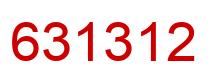 Number 631312 red image