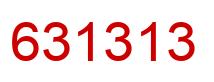 Number 631313 red image