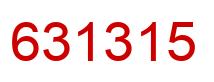 Number 631315 red image