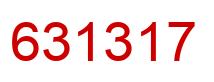 Number 631317 red image