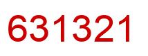 Number 631321 red image