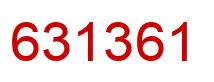 Number 631361 red image