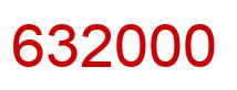 Number 632000 red image