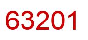 Number 63201 red image