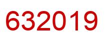 Number 632019 red image