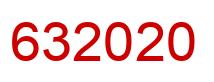 Number 632020 red image