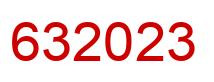Number 632023 red image