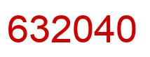 Number 632040 red image