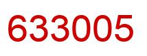 Number 633005 red image