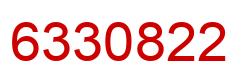 Number 6330822 red image