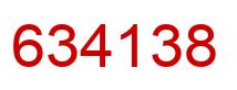 Number 634138 red image