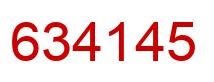 Number 634145 red image