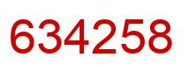 Number 634258 red image