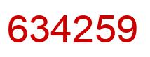 Number 634259 red image