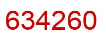 Number 634260 red image