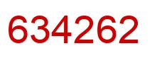 Number 634262 red image