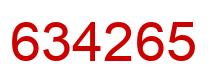 Number 634265 red image
